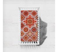 Morbuy Next to Me Crib Sheets, Ethnic Style Totem Cot Bed Sheets, Soft Breathable Microfiber Moses Basket Sheets, Cot Sheets for Boy and Girl, Durable Easy Care Crib Sheets (Red,90x140cm)