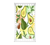 Morbuy Next to Me Crib Sheets, Fruit Pattern Soft Microfiber Moses Basket Sheets, Breathable Cot Bed Sheets, Travel Cot Sheets for Boy and Girl, Easy Care Crib Sheets (Avocado,90x40cm)