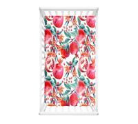 Morbuy Next to Me Crib Sheets, Fruit Print, Cot Bed Sheets, Soft Breathable Microfiber Moses Basket Sheets, Cot Sheets for Boy and Girl, Durable Easy Care Crib Sheets (Pomegranate,80x40cm)