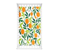 Morbuy Next to Me Crib Sheets, Fruit Print Cot Bed Sheets, Soft Breathable Microfiber Moses Basket Sheets, Cot Sheets for Boy and Girl, Durable Easy Care Crib Sheets (Green Leaves,90x55cm)