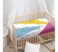 Morbuy Next to Me Crib Sheets, Ice Cream Print Cot Bed Sheets, Soft Breathable Microfiber Moses Basket Sheets, Cot Sheets for Boy and Girl, Durable Easy Care Crib Sheets (160x80cm,Multicolor)