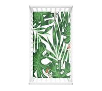 Morbuy Next to Me Crib Sheets, Jacquard Pattern Cot Bed Sheets, Soft Breathable Microfiber Moses Basket Sheets, Cot Sheets for Boy and Girl, Durable Easy Care Crib Sheets (Green Leaves,90x40cm)