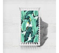 Morbuy Next to Me Crib Sheets, Jacquard Pattern Soft Microfiber Moses Basket Sheets, Breathable Cot Bed Sheets, Travel Cot Sheets for Boy and Girl, Easy Care Crib Sheets (Green Leaves,160x80cm)