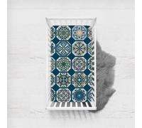 Morbuy Next to Me Crib Sheets, Mandala Style Soft Microfiber Moses Basket Sheets, Breathable Cot Bed Sheets, Travel Cot Sheets for Boy and Girl, Easy Care Crib Sheets (Dark Blue,75x33cm)