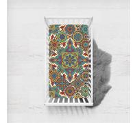 Morbuy Next to Me Crib Sheets, Mandala Style Soft Microfiber Moses Basket Sheets, Breathable Cot Bed Sheets, Travel Cot Sheets for Boy and Girl, Easy Care Crib Sheets (Green,95x65cm)