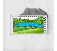 Morbuy Next to Me Crib Sheets, Microfiber Cot Bed Sheets, Soft Breathable Moses Basket Sheets, Cot Sheets for Boy and Girl, Durable Easy Care Crib Sheets (River,100x135cm)