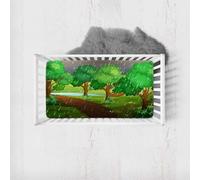 Morbuy Next to Me Crib Sheets, Microfiber Cot Bed Sheets, Soft Breathable Moses Basket Sheets, Cot Sheets for Boy and Girl, Durable Easy Care Crib Sheets (rain,140x70cm)