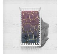 Morbuy Next to Me Crib Sheets, Minimalist Lines Cot Bed Sheets, Soft Breathable Microfiber Moses Basket Sheets, Cot Sheets for Boy and Girl, Durable Easy Care Crib Sheets (Red,75x33cm)