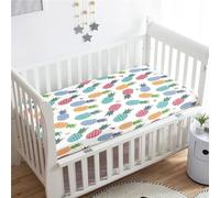 Morbuy Next to Me Crib Sheets, Pineapple Print Cot Bed Sheets, Soft Breathable Microfiber Moses Basket Sheets, Cot Sheets for Boy and Girl, Durable Easy Care Crib Sheets (140x70cm,Colorful)
