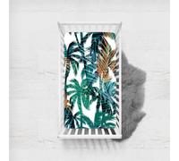 Morbuy Next to Me Crib Sheets, Plant Print Soft Microfiber Moses Basket Sheets, Breathable Cot Bed Sheets, Travel Cot Sheets for Boy and Girl, Easy Care Crib Sheets (Palm Tree,160x80cm)