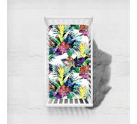 Morbuy Next to Me Crib Sheets, Plants Pattern Soft Microfiber Moses Basket Sheets, Breathable Cot Bed Sheets, Travel Cot Sheets for Boy and Girl, Easy Care Crib Sheets (Flowers A,140x90cm)