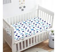 Morbuy Next to Me Crib Sheets, Polka Dot Print Cot Bed Sheets, Soft Breathable Microfiber Moses Basket Sheets, Cot Sheets for Boy and Girl, Durable Easy Care Crib Sheets (120x60cm,Blue)