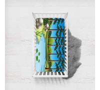 Morbuy Next to Me Crib Sheets, Pond Print Cot Bed Sheets, Soft Breathable Microfiber Moses Basket Sheets, Cot Sheets for Boy and Girl, Durable Easy Care Crib Sheets (River 2,90x140cm)