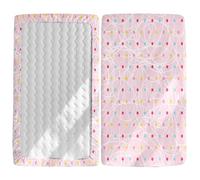 Morbuy Next to Me Crib Sheets, Soft Microfiber Moses Basket Sheets, Polka Dot Cot Bed Sheets, Breathable Travel Cot Sheets Easy Care Toddler Bed Sheets (Pink,120x60cm)