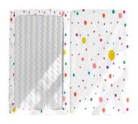 Morbuy Next to Me Crib Sheets, Soft Microfiber Moses Basket Sheets, Polka Dot Cot Bed Sheets, Breathable Travel Cot Sheets Easy Care Toddler Bed Sheets (Colourful,120x60cm)