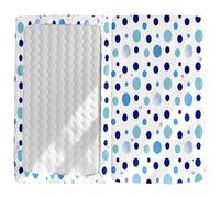 Morbuy Next to Me Crib Sheets, Soft Microfiber Moses Basket Sheets, Polka Dot Cot Bed Sheets, Breathable Travel Cot Sheets Easy Care Toddler Bed Sheets (Blue,120x60cm)