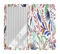 Morbuy Next to Me Crib Sheets, Soft Microfiber Moses Basket Sheets, Tropical Print Cot Bed Sheets, Breathable Travel Cot Sheets Easy Care Toddler Bed Sheets (Branches,120x60cm)