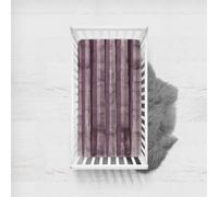 Morbuy Next to Me Crib Sheets, Solid Color Retro Soft Microfiber Moses Basket Sheets, Breathable Cot Bed Sheets, Travel Cot Sheets for Boy and Girl, Easy Care Crib Sheets (Purple,135x100cm)