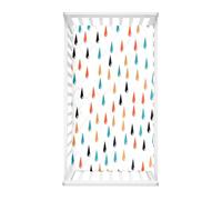 Morbuy Next to Me Crib Sheets, Water Drop Cot Bed Sheets, Soft Breathable Microfiber Moses Basket Sheets, Cot Sheets for Boy and Girl, Durable Easy Care Crib Sheets (Multicolor,140x70cm)