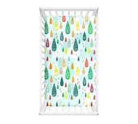 Morbuy Next to Me Crib Sheets, Water Drop Cot Bed Sheets, Soft Breathable Microfiber Moses Basket Sheets, Cot Sheets for Boy and Girl, Durable Easy Care Crib Sheets (Green,95x65cm)