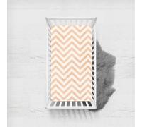 Morbuy Next to Me Crib Sheets, Wave Pattern Cot Bed Sheets, Soft Breathable Microfiber Moses Basket Sheets, Cot Sheets for Boy and Girl, Durable Easy Care Crib Sheets (Coral Color,90x140cm)