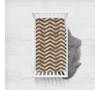 Morbuy Next to Me Crib Sheets, Wave Pattern Cot Bed Sheets, Soft Breathable Microfiber Moses Basket Sheets, Cot Sheets for Boy and Girl, Durable Easy Care Crib Sheets (Gray,45x90cm)