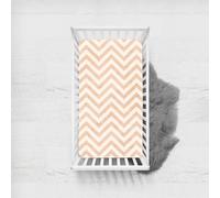 Morbuy Next to Me Crib Sheets, Wave Printing Cot Bed Sheets, Soft Breathable Microfiber Moses Basket Sheets, Cot Sheets for Boy and Girl, Durable Easy Care Crib Sheets (Coral Color,65x95cm)