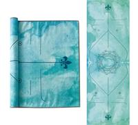 Morbuy Non Slip Yoga Mat Towels, Microfiber Super Soft Mesh Carrying Bag Sweat Absorbent Quick Dry Pilates Mat Towel Eco Friendly (183x63cm,watercolor blue)