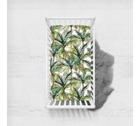 Morbuy Plant Pattern Next to Me Crib Sheets, Soft Microfiber Moses Basket Sheets, Breathable Cot Bed Sheets, Travel Cot Sheets for Boy and Girl, Easy Care Crib Sheets (Coconut Tree,90x45cm)