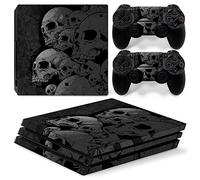 Morbuy PS4 Pro Vinyl Skin Full Body Cover Sticker Decal For Sony Playstation 4 Pro Console and 2 Dualshock Controller (Skulls)