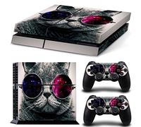 Morbuy PS4 Vinyl Skin Full Body Cover Sticker Decal For Sony Playstation 4 Console & 2 Dualshock Controller Skins (Cat)