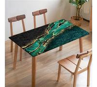 Morbuy Rectangular Table Cover Printing with Elastic Edged, Dust-Proof Table Protector Cover Elasticated Rectangle Fitted Tablecloth Covers for Outdoor Picnic Camping (Marble pattern 8,4ft=122x61cm)