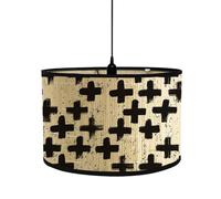Morbuy Round Lampshades for Table Lamps, Modern Black White Diameter 30cm Drum Bamboo Lampshade Pendant Lamp Shade Home Decorative for Wall Lamp, Bedside Lamp, Floor Lamp (Style C)