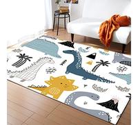 Morbuy Rugs Carpets Living Room Rug, Dinosaur Printing Modern Extra Large Size Soft Short Medium Pile Rugs Anti Slip Washable Floor Mats for Bedroom Kids Room Decor (Dinosaur D,80x160cm)