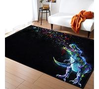 Morbuy Rugs Carpets Living Room Rug, Dinosaur Printing Modern Extra Large Size Soft Short Medium Pile Rugs Anti Slip Washable Floor Mats for Bedroom Kids Room Decor (Dinosaur A,80x120cm)