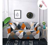 Morbuy Sofa Slipcovers Chic Home Decor Settee Couch Sets Removable Washable Stretch Fabric Non Slip Elastic Pet Protector Chair Slipcoversfor Sofas Leather (3 seater,geometric)