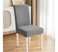 Morbuy Stretch Dining Chair Covers Embossed Jacquard High Back Dining Chair Slipcovers, Soft Removable Washable Modern Decor Seat Cover for Home, Garden, Restaurant, Hotel (2 pcs,Dark Gray)