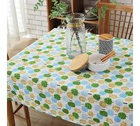 Morbuy Tablecloths Rectangle, Cotton and Linen Tree Square Tablecloth Dust-proof Home Decoration Assorted Size Wrinkle Resistant for Parties Dining Room Tables