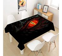 Morbuy Tablecloths Rectangular, 3D Dragon Printed Table Cloth Waterproof Wipeable Stain-Resistant Oil-Proof Table Cover for Home Dining Garden Party (Dragon eye,140x220cm)