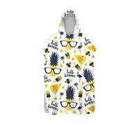 Morbuy Towels Robe Adult Womens, Hawaii Changing Robe Microfibre Surf Beach Towel Poncho with Hooded, Lightweight Quick Dry Bath Robe Wetsuit for Mens Kids (60x80cm,Pineapple)