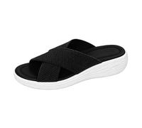 Morbuy Women Summer Sandals Slippers, Comfy Fashion Slides heel 4 CM Rome Shoes Elegant Soft Platform Slide Beach Travel Ladies Sandal Slide Mules for Mother Girlfriends Gifts