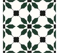 MORCART 20Pcs Floor Tiles Self Adhesive, 20 x 20cm Peel and Stick Vinyl Flooring Waterproof DIY for Bathroom, Kitchen, Fireplace, Pet House, Stairs, Bedrooms, Wall (Black,White,Dark Green)