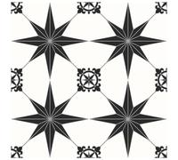MORCART 20PCS Self Adhesive Floor Tile 20 x 20cm Peel and Stick Vinyl Flooring Waterproof DIY Flooring for Bathroom, Kitchen, Fireplace, Pet House, Stairs, Bedrooms, Wall Dark Black White