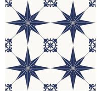 MORCART 20PCS Self Adhesive Floor Tile 20 x 20cm Peel and Stick Vinyl Flooring Waterproof DIY Flooring for Bathroom, Kitchen, Fireplace, Pet House, Stairs, Bedrooms, Wall Dark Blue White FT11053