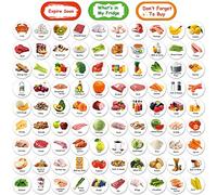 MORCART 90PCS Food Magnets for Fridge, Grocery List Shopping List Vegetables Fruits Seafood Salad Meats Condiments Decorative Refrigerator Kitchen Office Locker Cabinets Classroom Whiteboards