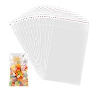 Morcheiong 200 Pieces 4x6 Inches Cellophane Treat Bags Clear Jewelry Cookie Self-adhesive Bags for Packaging Gifts Party Decor