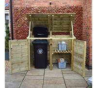 Morcott Double Wheelie Combo - L79 x W168.5 x H131 cm - Light Green Rutland County Garden Furniture Ltd Light Green One Size