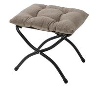 Mordchil EU 15"(H) Folding Ottoman, Foldable Footrest Stool, Portable Small Foot Stool for Couch, Collapsible Foot Rest Ottoman for Sofa, Padded Ottomans for Home, Living Room, Bedroom, Light Brown