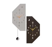 Morden Wall Clock Double Sided Corner Modern, Creative, Iron Art Decorative Watch Time, Wall Ornament for Office, Living Room, Bedroom and Home Living Room, Octagonal Small