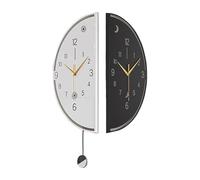 Morden Wall Clock Double Sided Corner Modern, Creative, Iron Art Decorative Watch Time, Wall Ornament for Office, Living Room, Bedroom and Home Living Room, Round Small